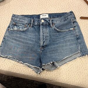 Agolde Parker Vintage Cut Off Shorts in Lowkey